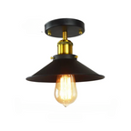 Vintage ceiling lamp in industrial style, retro ceiling light with Edison bulb, LED compatible