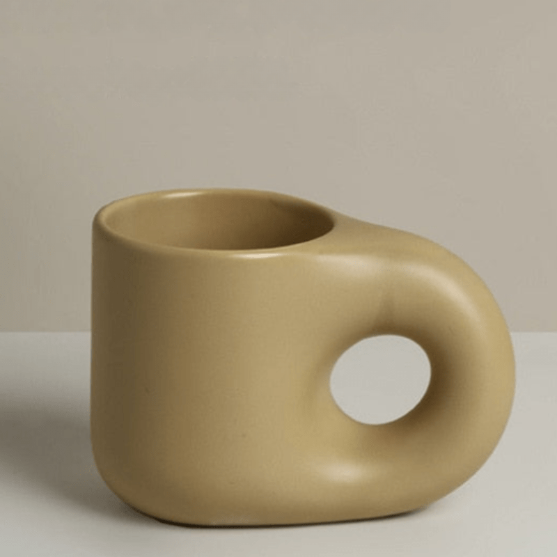Porcelain Coffee and Tea Mug, 350 ml, Comfortable Handle