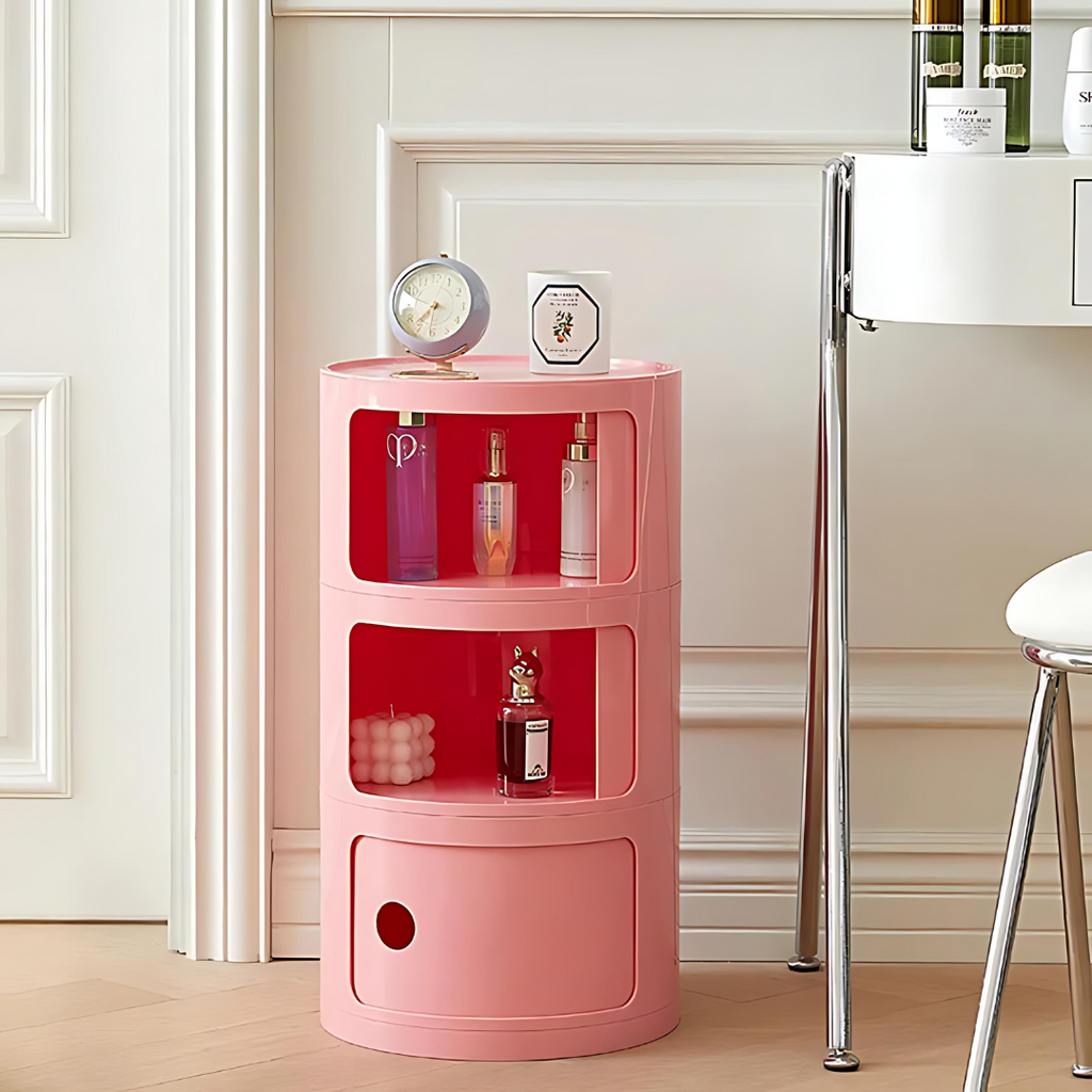 Vase-shaped Side Table with Storage Compartments
