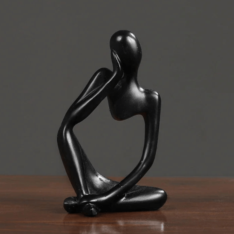 Minimalist Abstract Thinker Decor with Synthetic Resin Construction