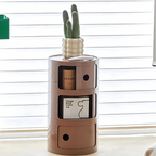 Vase-shaped Side Table with Storage Compartments