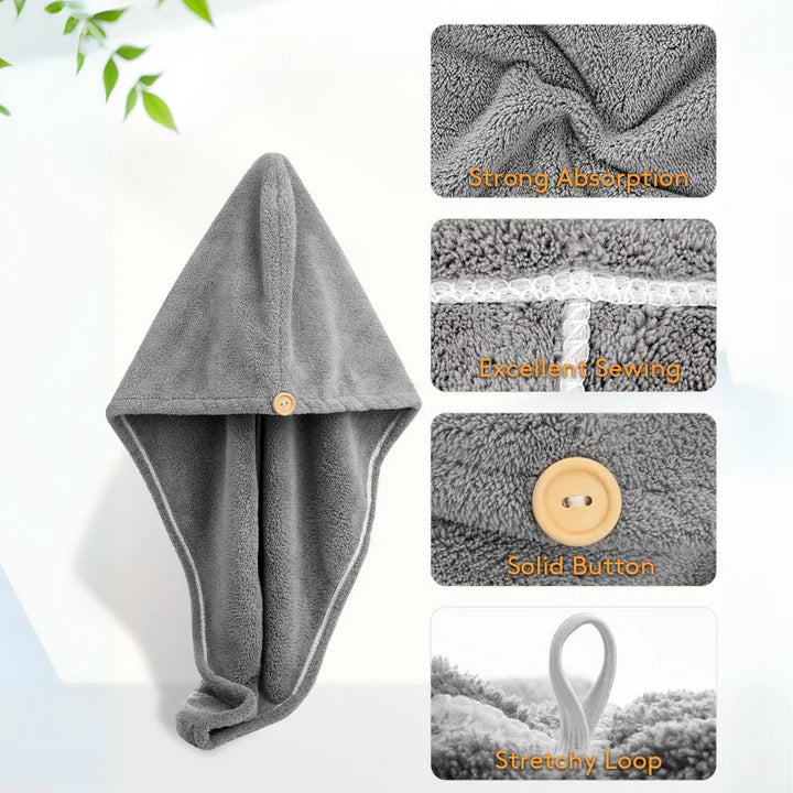 Microfiber Hair Towel Set | 3 Pack for Quick Drying