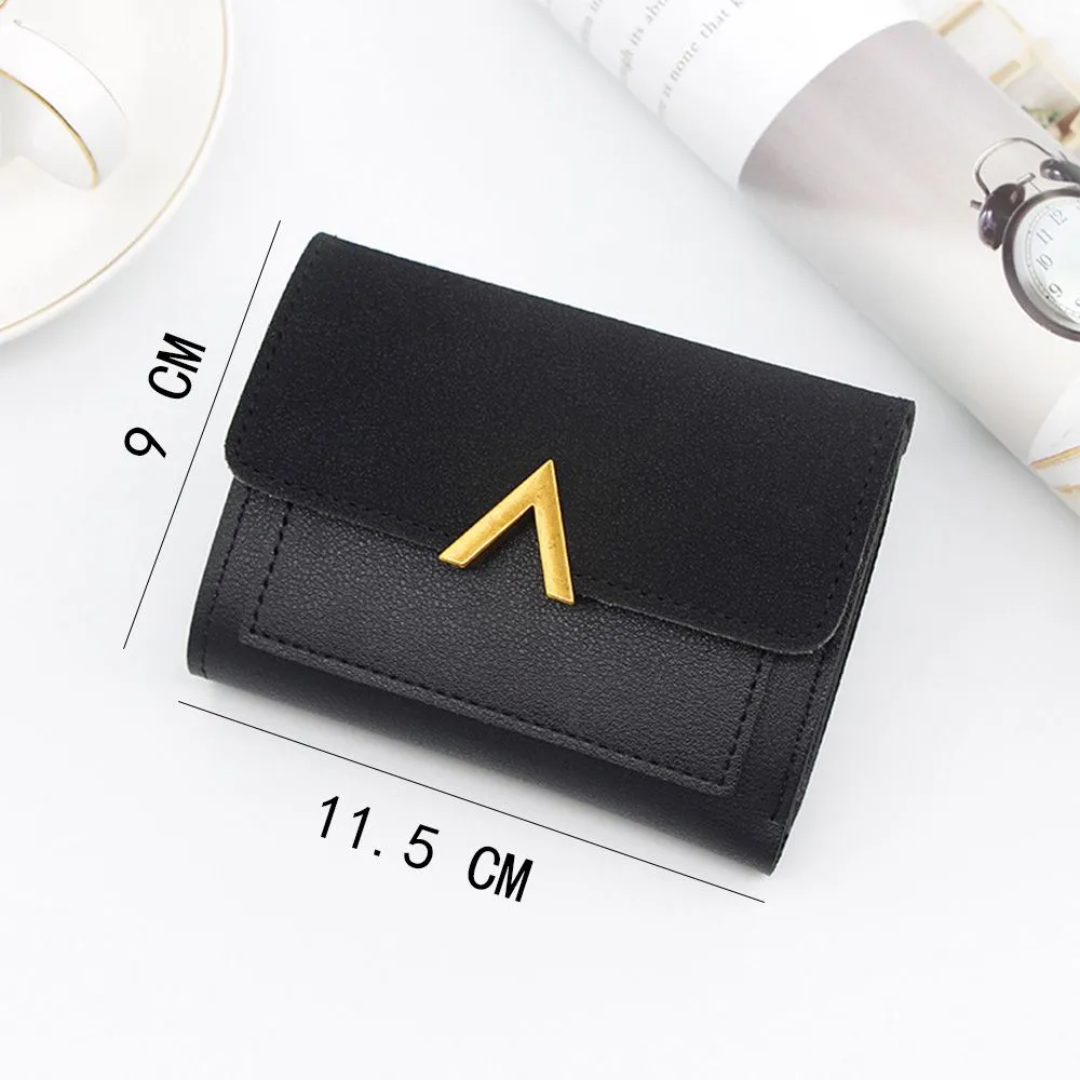 Compact Leather Wallet for Women