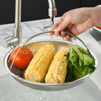 Stainless Steel Steamer Basket – Collapsible Mesh & Draining Bowl for the Kitchen