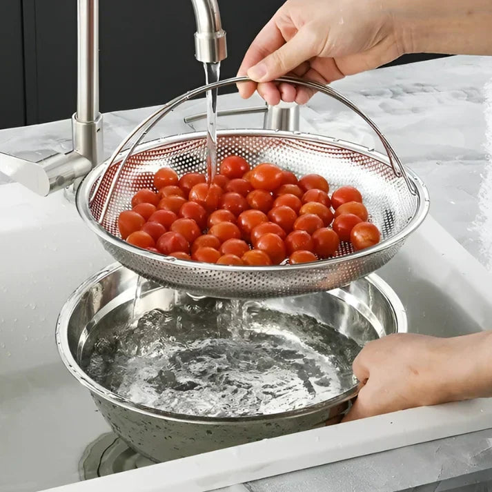 Stainless Steel Steamer Basket – Collapsible Mesh & Draining Bowl for the Kitchen