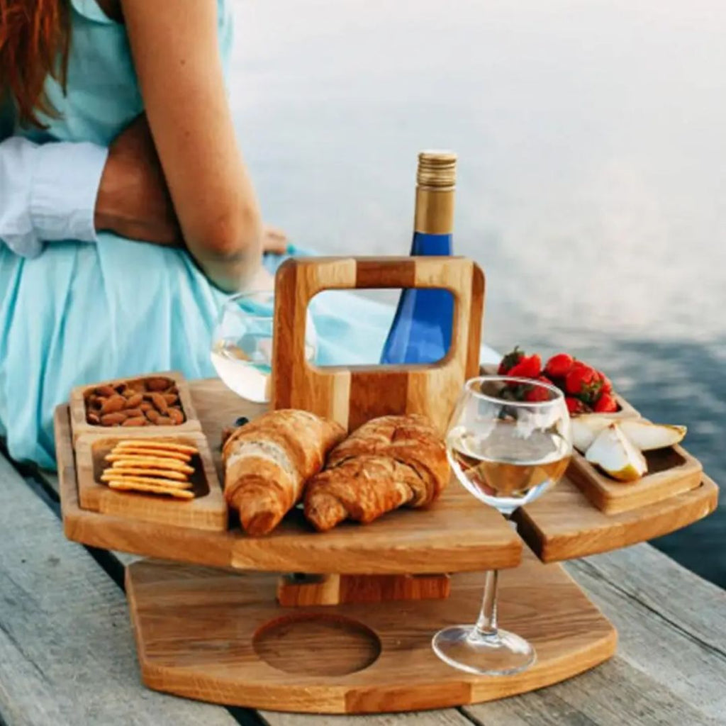 Eindhoven Foldable Wooden Portable Wine Table