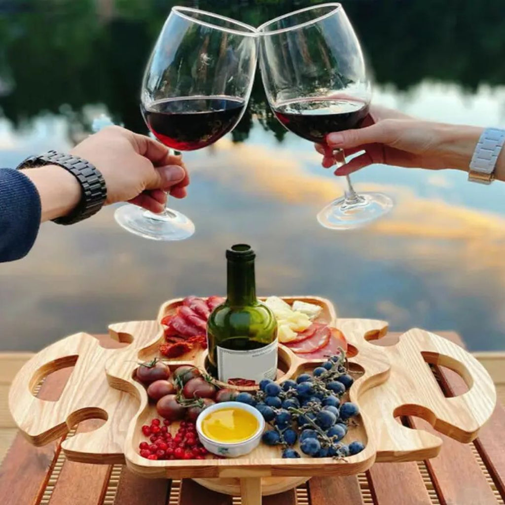 Eindhoven 2-in-1 Fruit and Wine Glass Table Rack