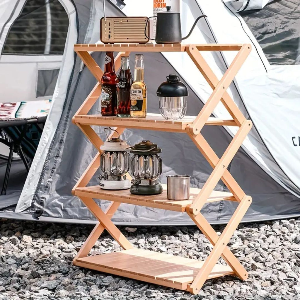 Wooden foldable stand multiple times Easy to carry and use