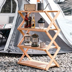 Wooden foldable stand multiple times Easy to carry and use