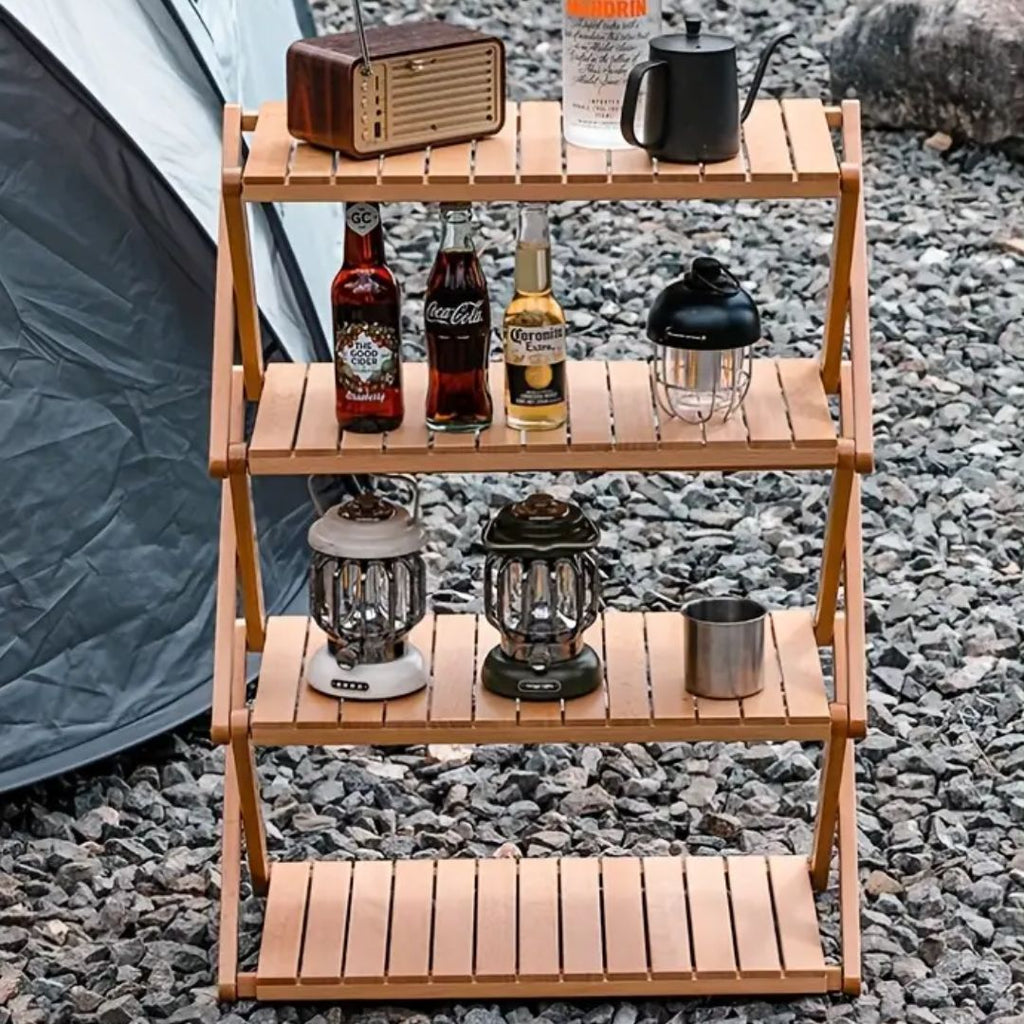 Wooden foldable stand multiple times Easy to carry and use
