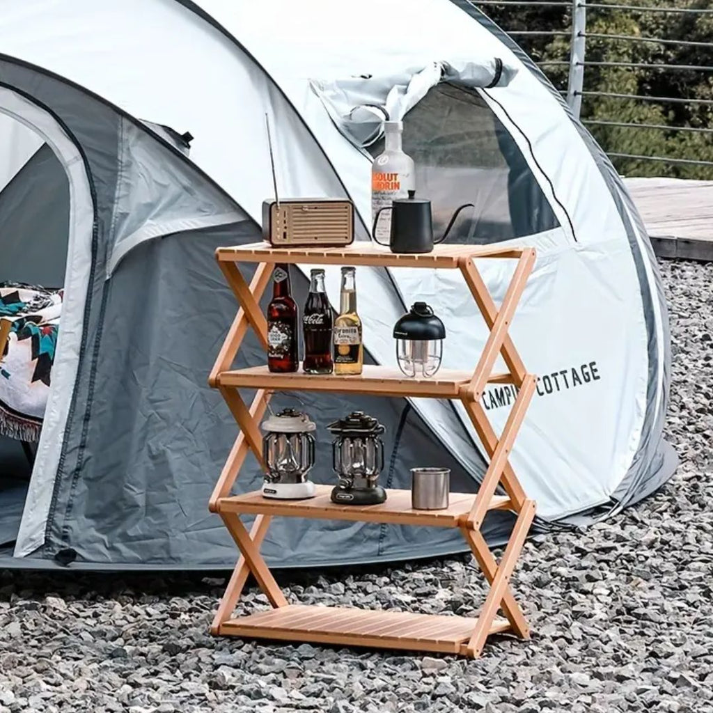 Wooden foldable stand multiple times Easy to carry and use