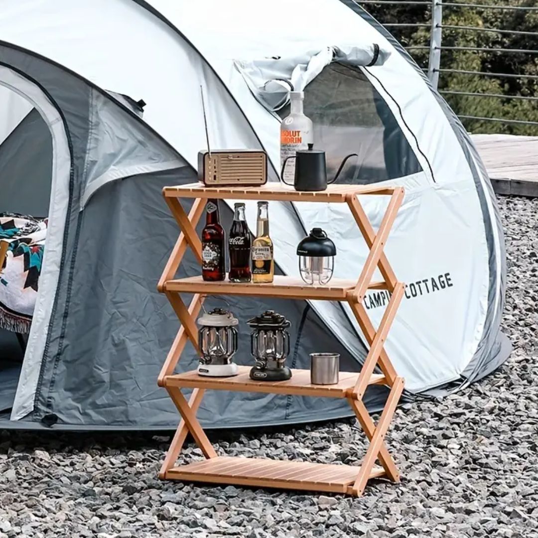 Wooden foldable stand multiple times Easy to carry and use