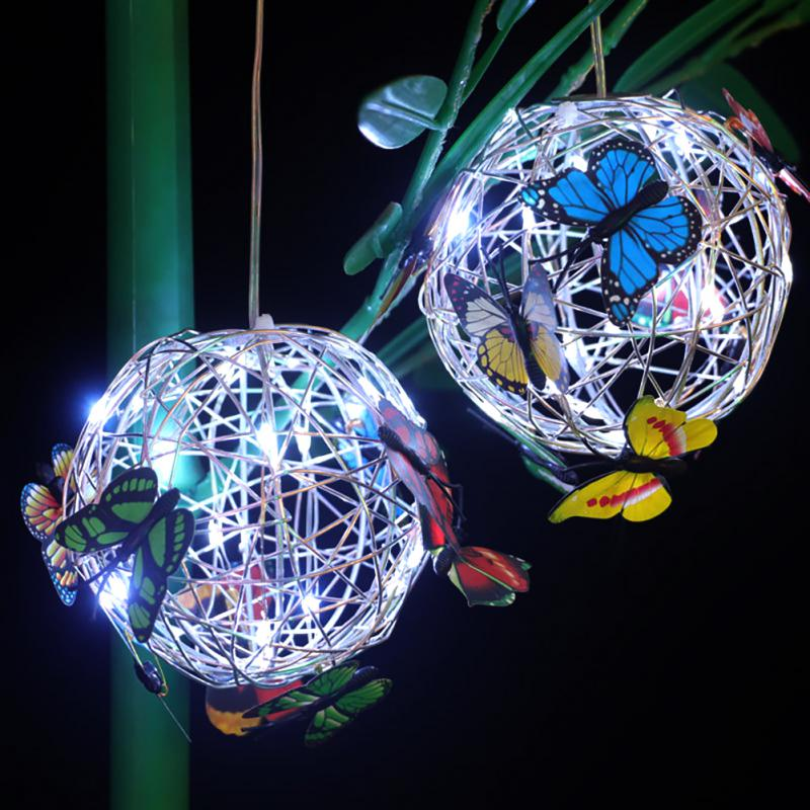 Solar Garden Light with Butterfly Design