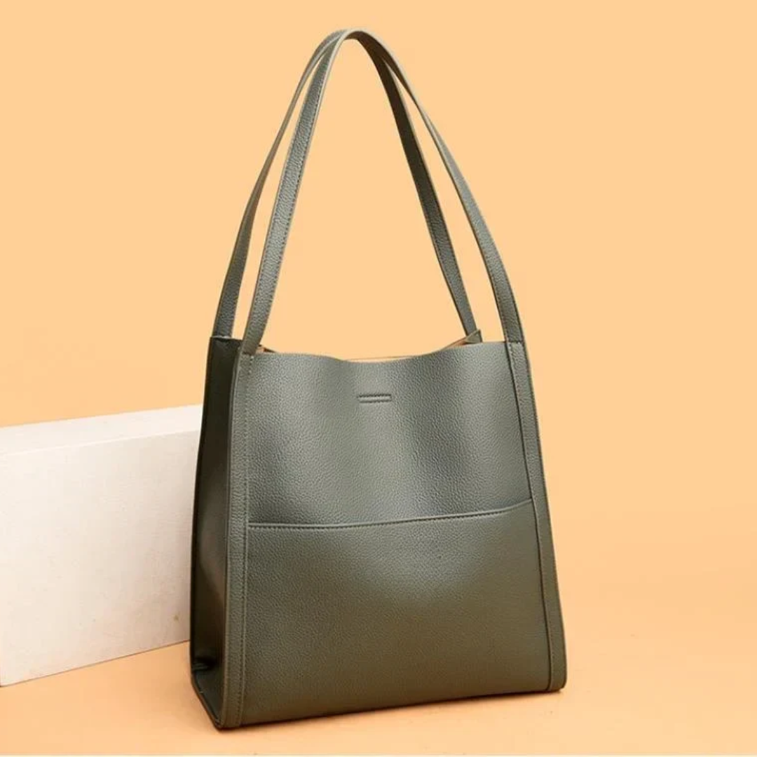 Large Leather Handbag with Royal Capacity - DailyLux