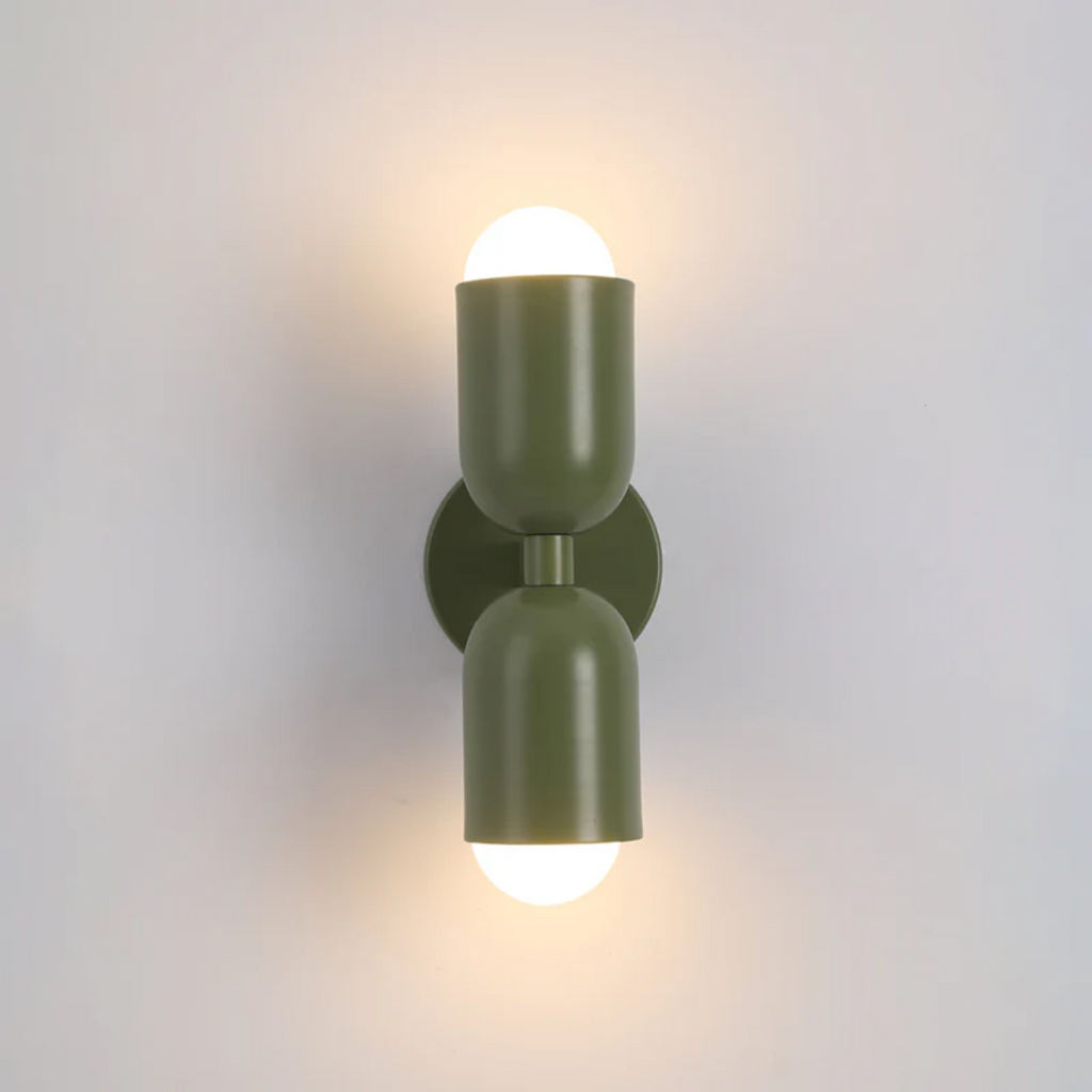 Wall Light DuoGlow | Dual-Sided LED Lighting | Color Highlight for Your Home | Metal Housing in Green, Pink or Red