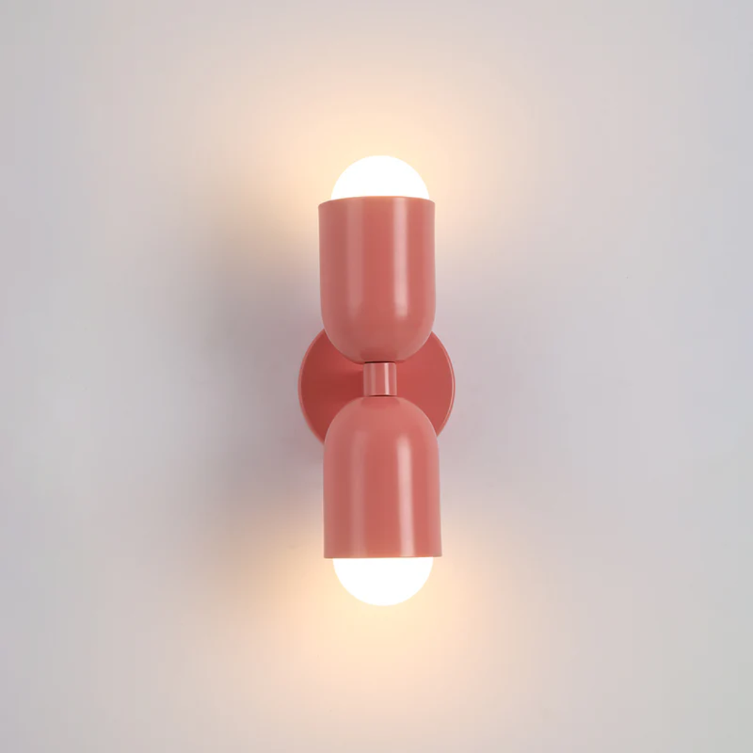 Wall Light DuoGlow | Dual-Sided LED Lighting | Color Highlight for Your Home | Metal Housing in Green, Pink or Red