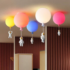 Trendy Moon/Astronaut Kids Room LED Ceiling Lamp - CosmoGlow