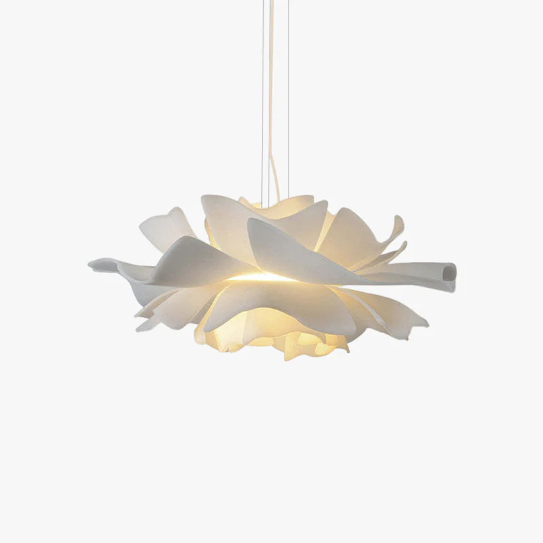 Design Pendant Lamp Flower White Metal - Sophia