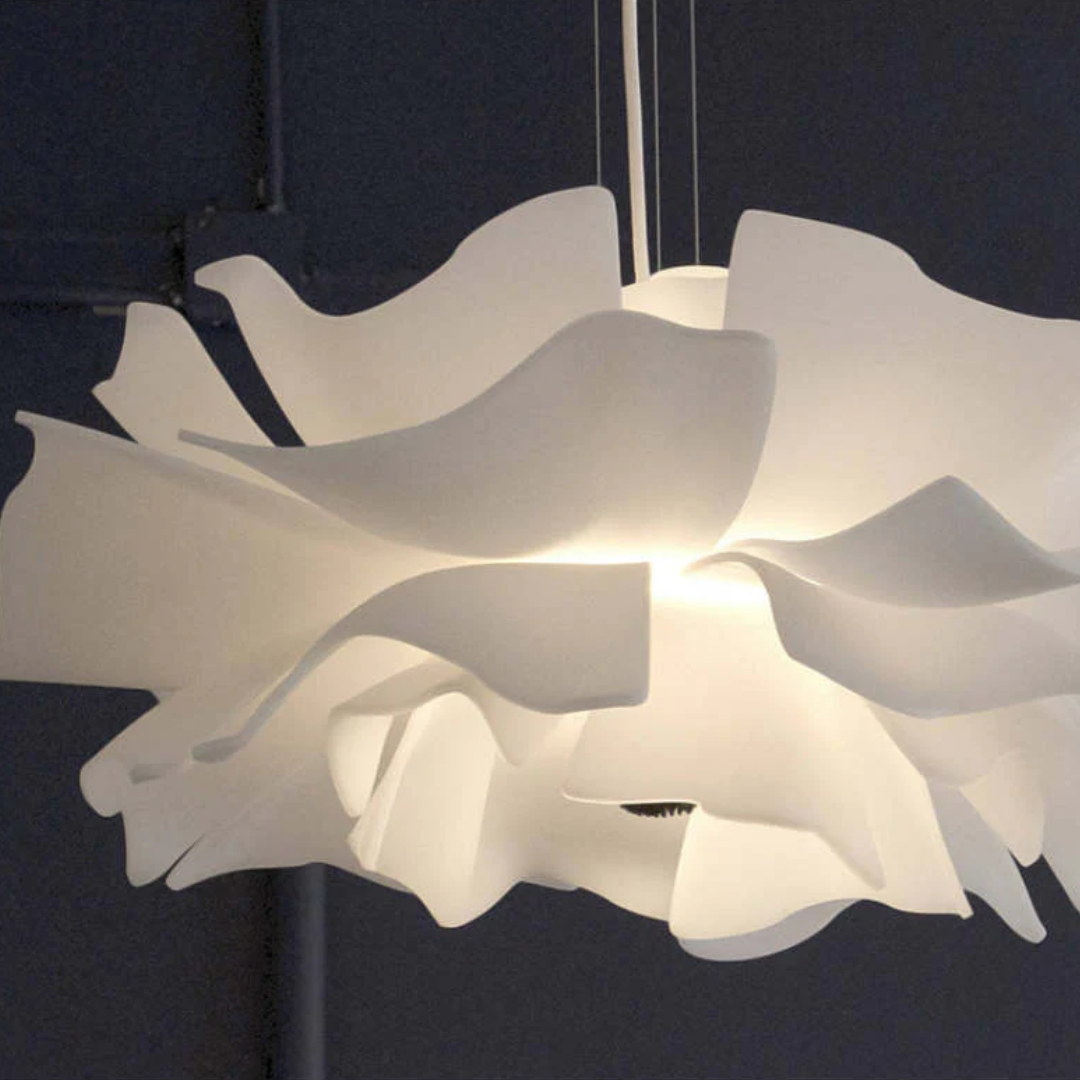 Design Pendant Lamp Flower White Metal - Sophia