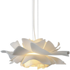 Design Pendant Lamp Flower White Metal - Sophia