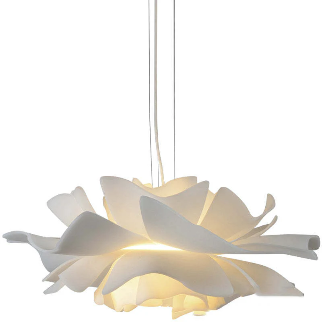 Design Pendant Lamp Flower White Metal - Sophia