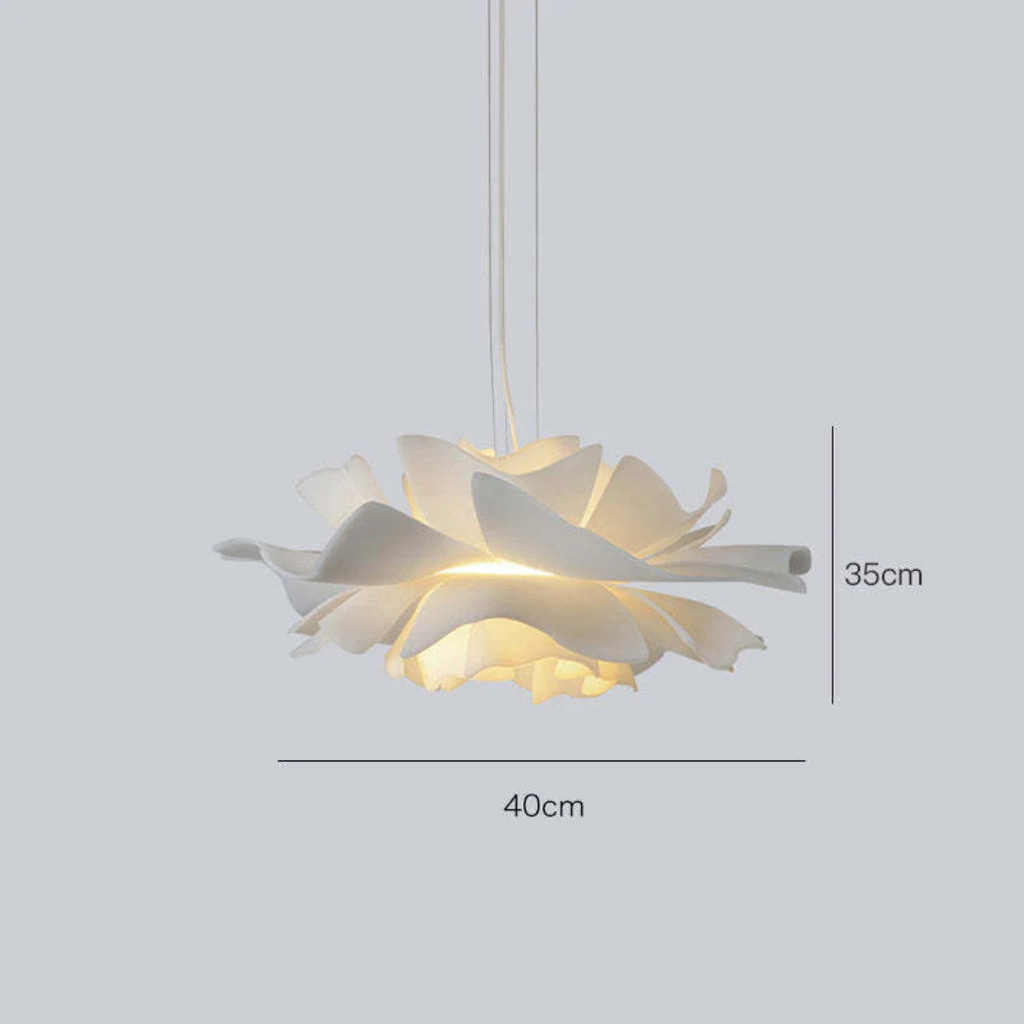Design Pendant Lamp Flower White Metal - Sophia