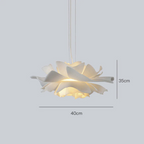 Design Pendant Lamp Flower White Metal - Sophia