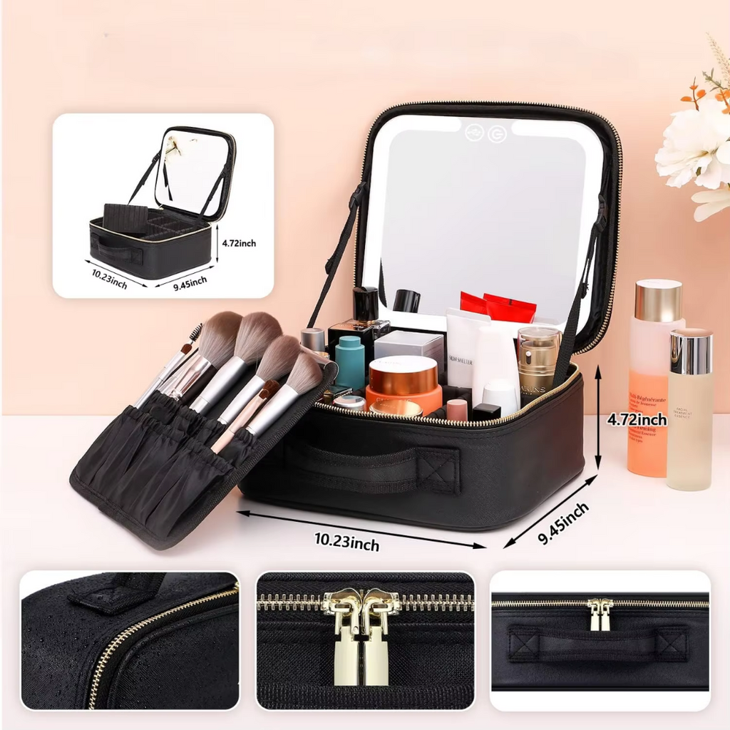 Luxury Makeup Organizer with Illuminated Mirror
