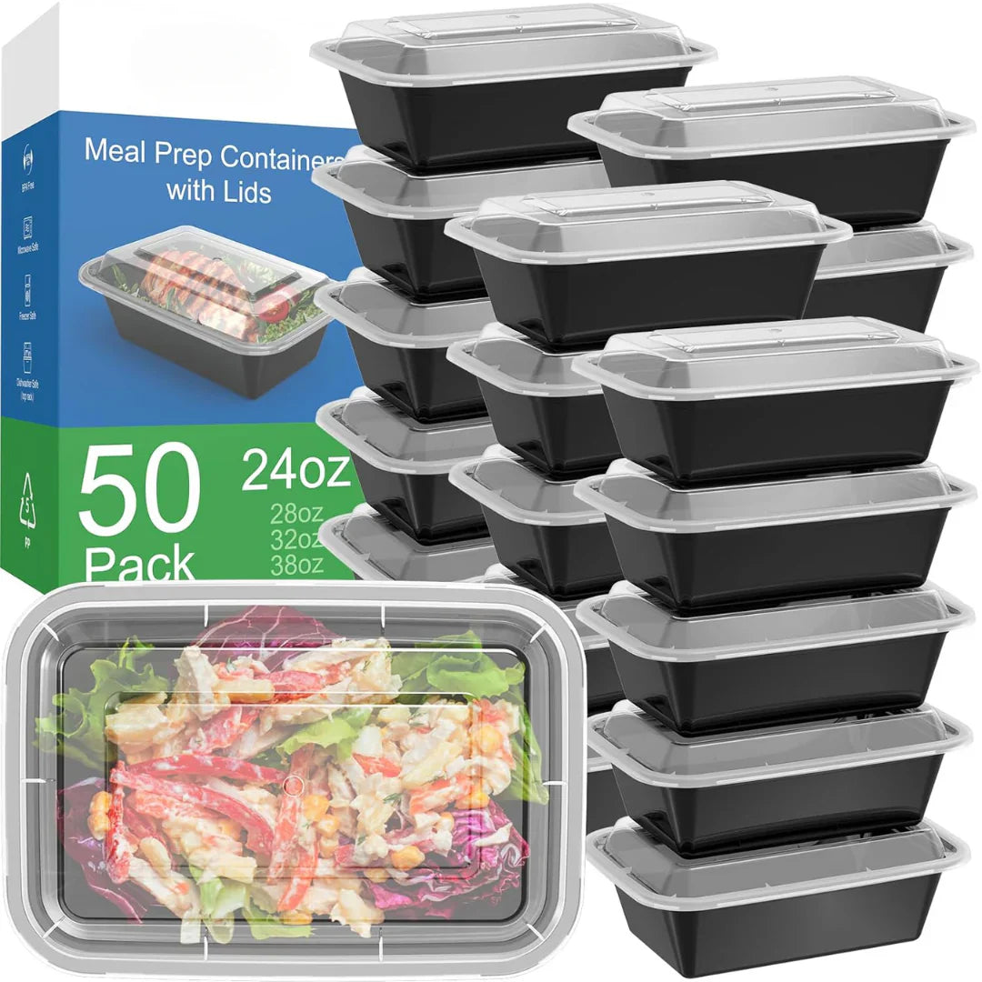 50-piece Meal Prep Container Set with Lid – Ideal for Meal Preparation