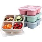 Bento-Style 4-Compartment Meal Prep Boxes in 4-Pack – Sustainable and Practical