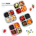 Bento-Style 4-Compartment Meal Prep Boxes in 4-Pack – Sustainable and Practical