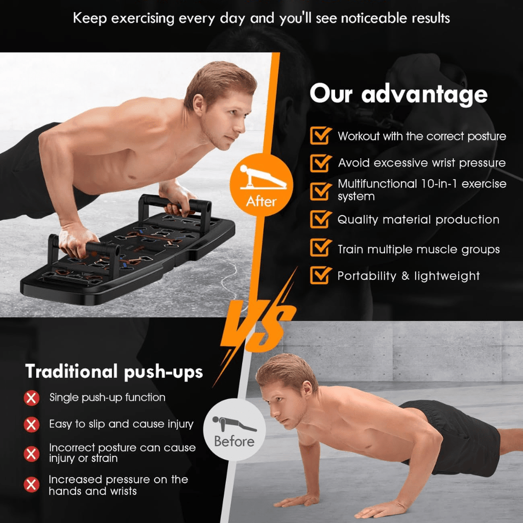 Compact fitness set for strength training & full-body workout at home
