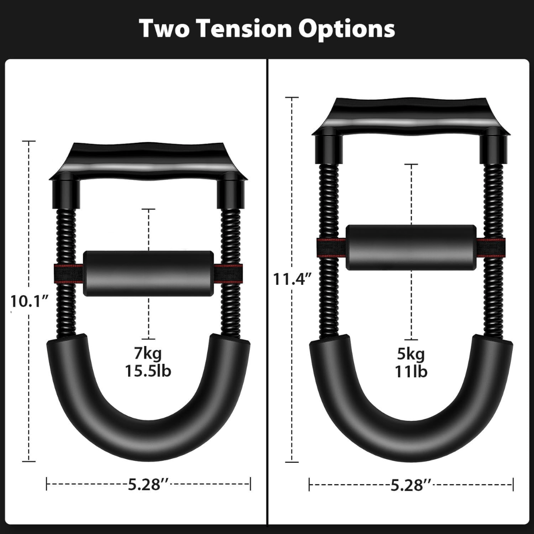Adjustable grip trainer for strengthening the hand & forearm