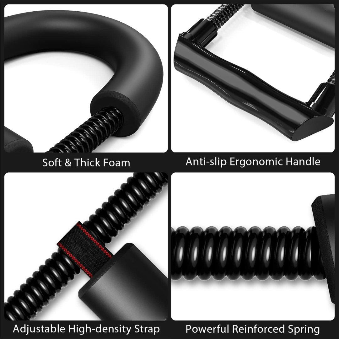 Adjustable grip trainer for strengthening the hand & forearm