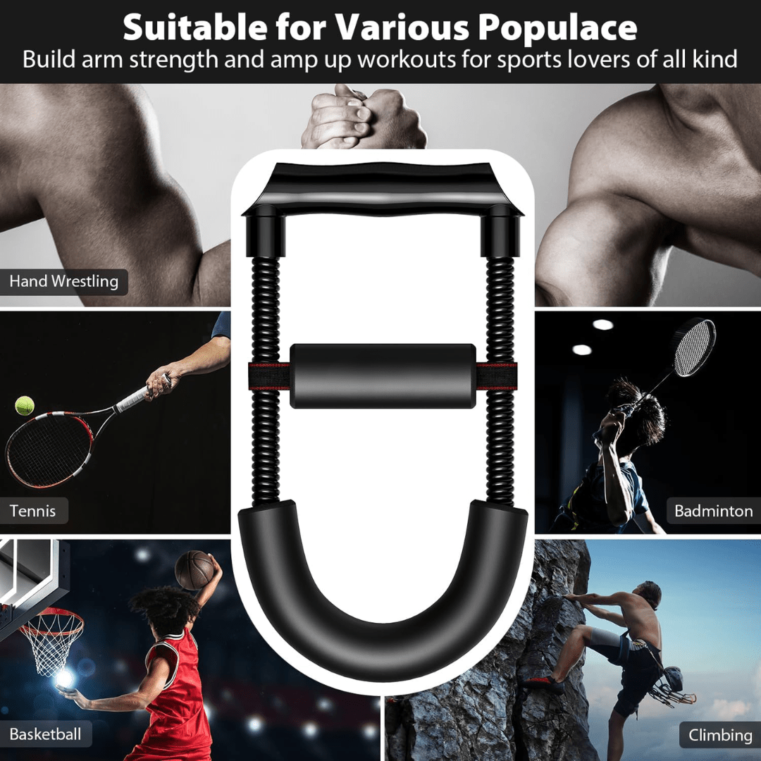 Adjustable grip trainer for strengthening the hand & forearm