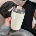 Milk White Insulating Travel Mug – Stainless Steel Thermos Bottle