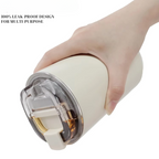 Milk White Insulating Travel Mug – Stainless Steel Thermos Bottle