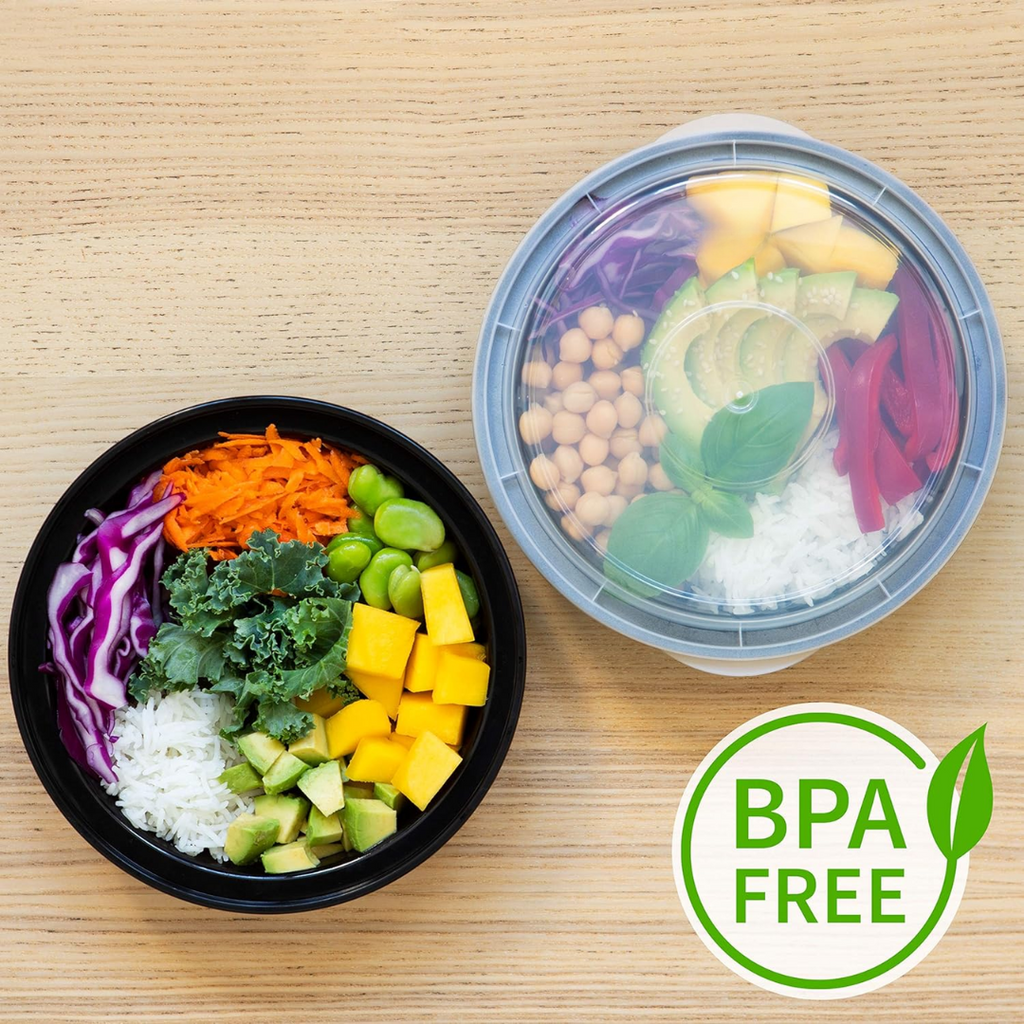 MealPrepPro – Duurzame Ronde Plastic Opslagdozen