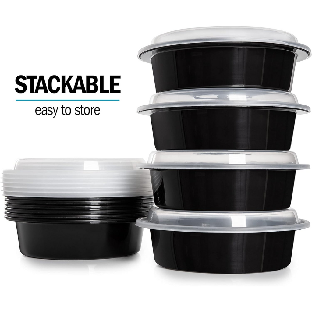 MealPrepPro – Duurzame Ronde Plastic Opslagdozen