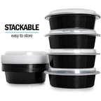 MealPrepPro – Duurzame Ronde Plastic Opslagdozen