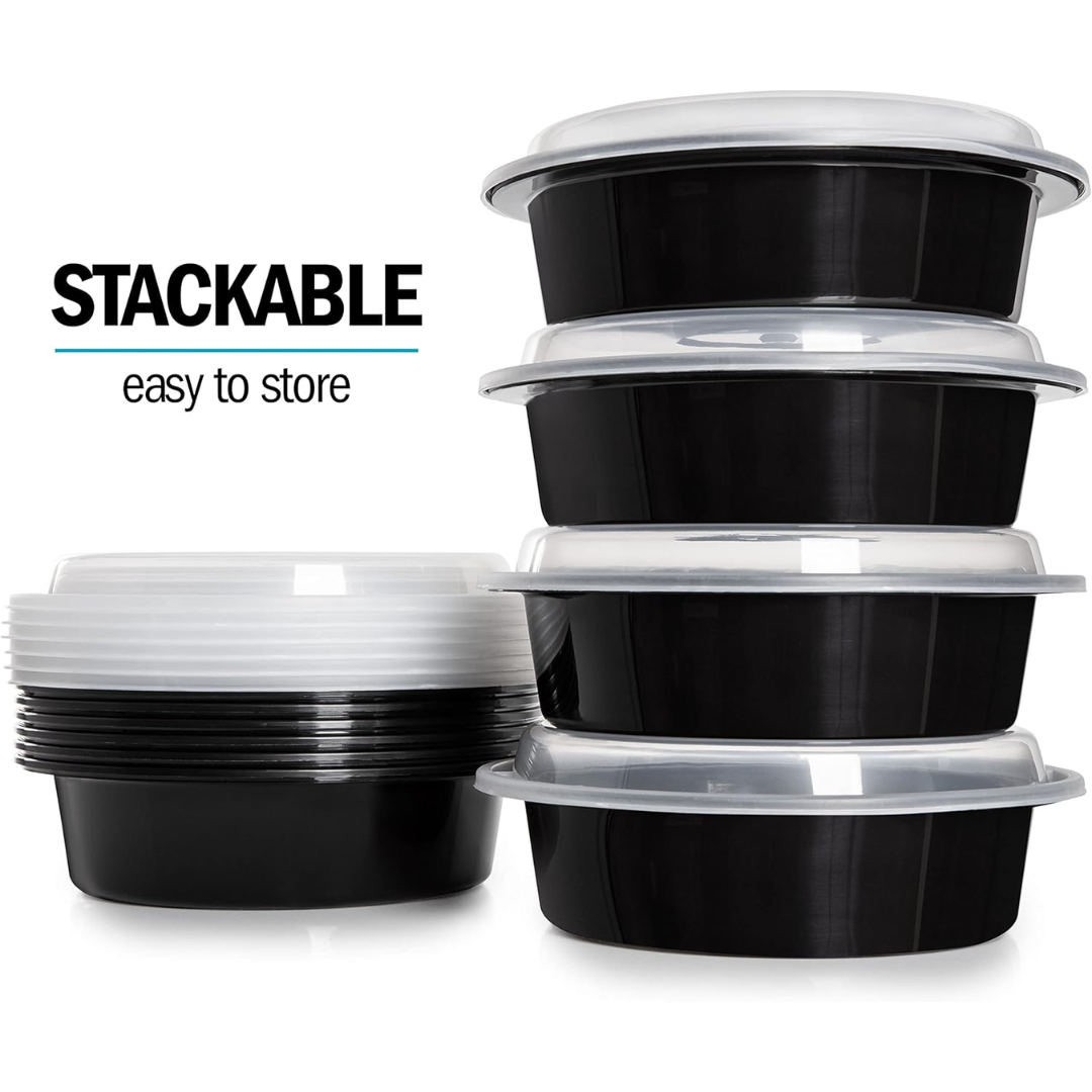 MealPrepPro – Duurzame Ronde Plastic Opslagdozen