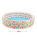 Inflatable Kids Pool with Colorful Starfish Design
