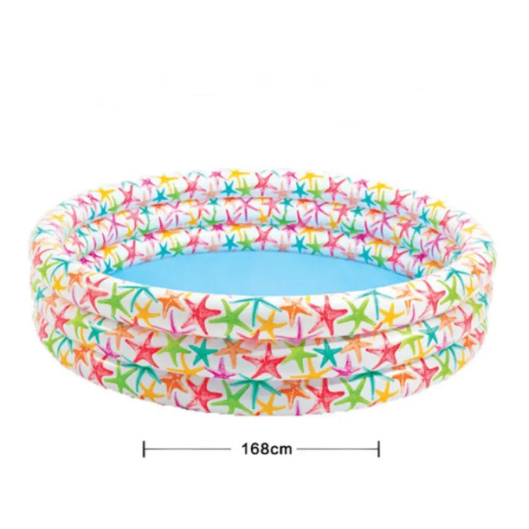 Inflatable Kids Pool with Colorful Starfish Design