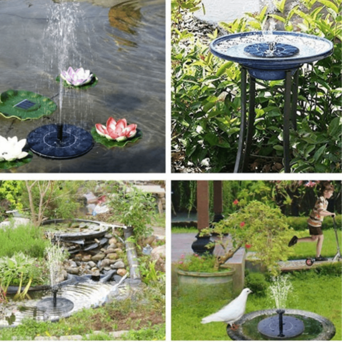Friendly Solar Bird Fountain - Create a peaceful oasis in your garden