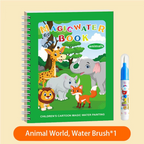 Magic Self Erasing Water Painting Book Set with Water Brush (Set of 6)