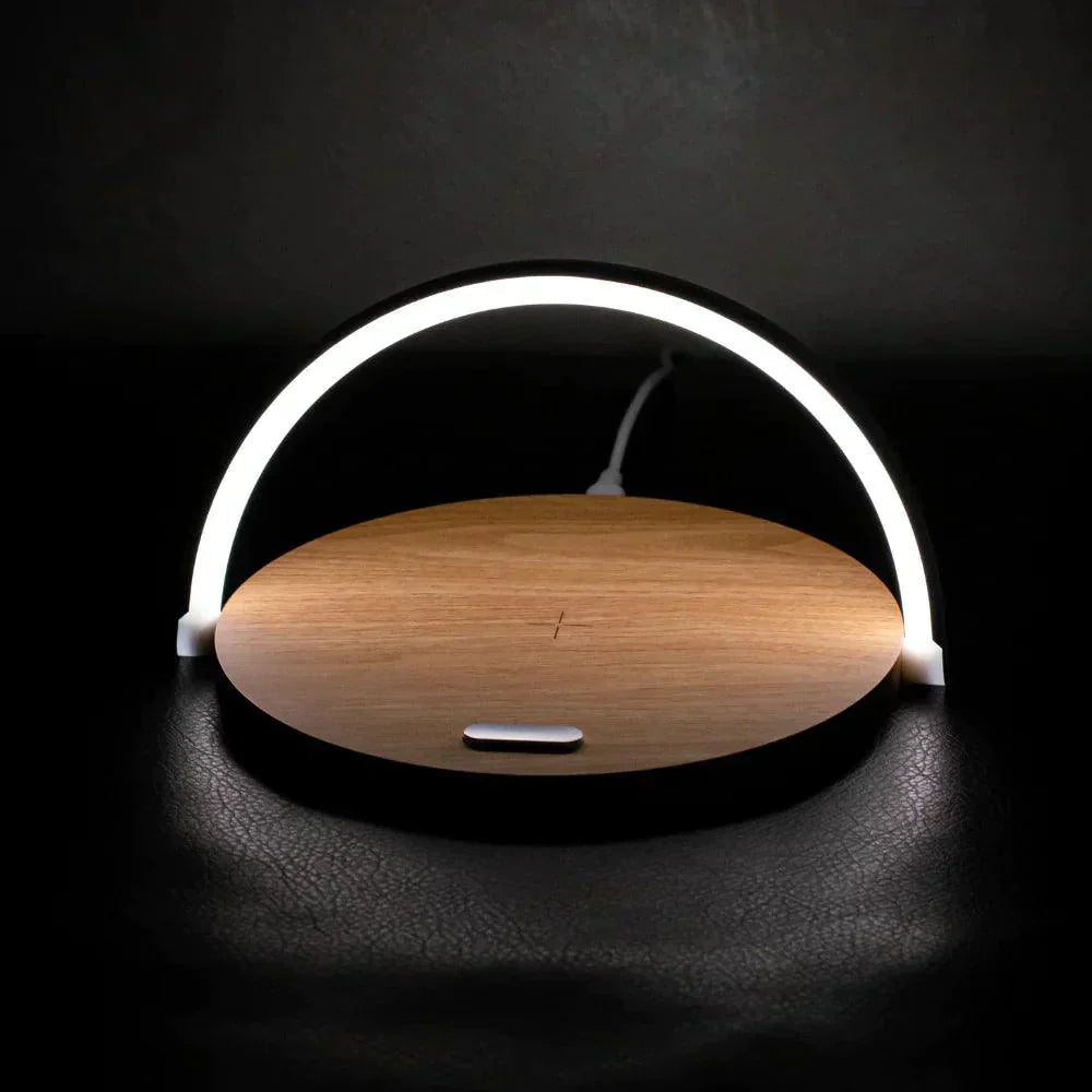 PowerHub – 3-in-1 Wireless Charger, Phone Stand & LED Desk Lamp