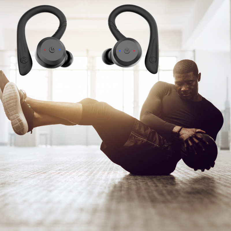 Vega - Waterproof wireless sports earplugs with 20 hours playtime