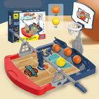 Interactive tabletop basketball game with shooting mechanism