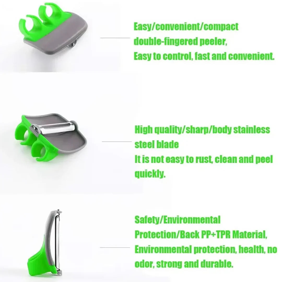 4-piece finger vegetable peeler set