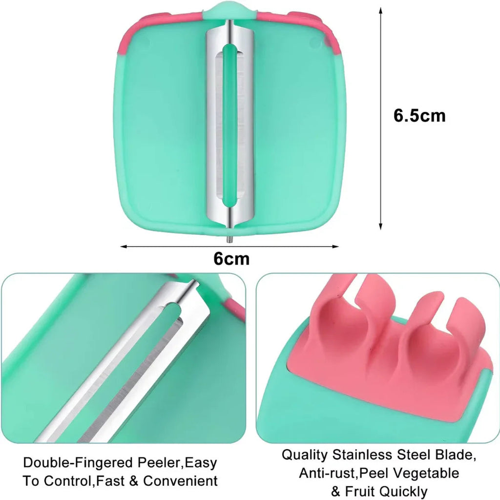 4-piece finger vegetable peeler set